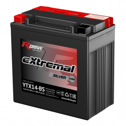 RDrive extremal SILVER 12V 12.6Ah (YTX14-BS) AGM